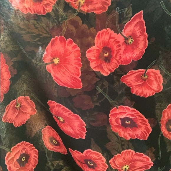 Vintage Reversible Black Floral 1990’s Slit Skirt - Picture 5 of 5